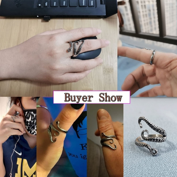 Adjustable vintage octopus ring - Picture 2 of 2